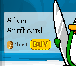 silver surfboard